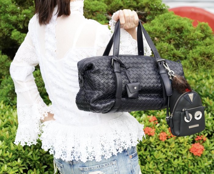 Bottega Veneta 272801 Woven Boston Bag 小羊皮編織包