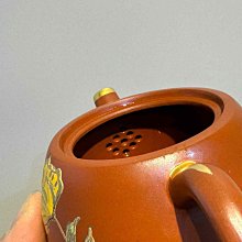 顧景舟漢鐸紫砂壺·大紅袍朱泥?六八老料?泥繪花卉壺身嚴選推薦收藏大紅