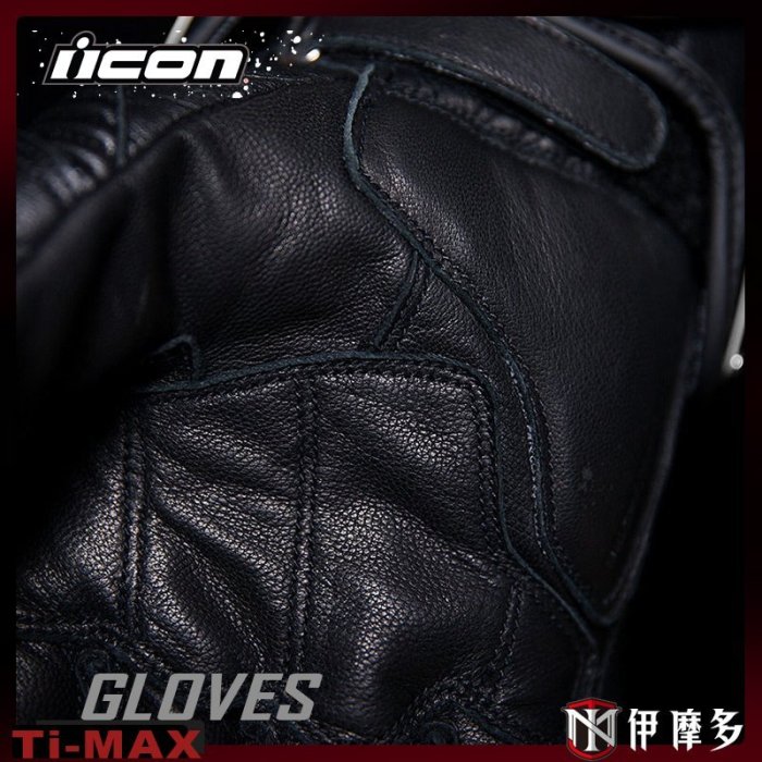 Icon Timax 伊摩多※美國 ICON TIMAX LONG 鈦合金 長手套 山羊皮 皮革 鈦護塊 真皮 競技款 黑 | Yahoo拍賣