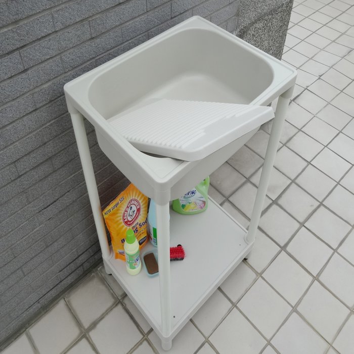 洗衣槽 洗手檯 流理臺 水槽 洗碗槽 ABS 塑鋼水槽 洗衣板 小型洗衣槽 2入 臺灣製造 Adib 02WHO