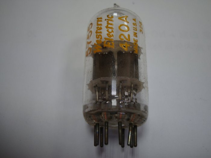 西電WE Western Electric 420A 5755 光頭真空管一對| Yahoo拍賣