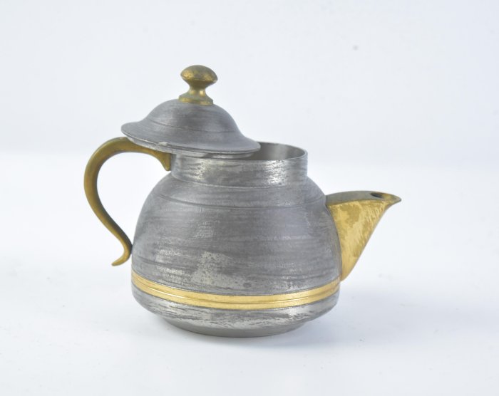玖隆蕭松和挖寶網R》錫製SELWIN PEWTER 馬來西亞民俗圖紋茶杯