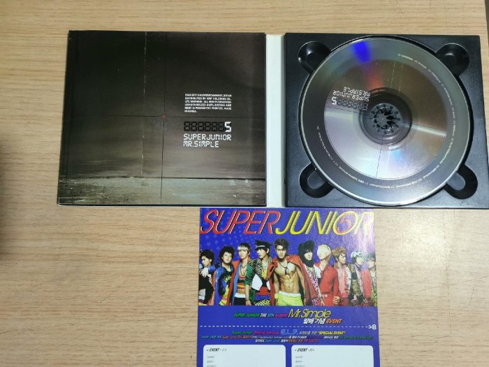 超人氣Super Junior 《Mr. Simple》五輯B版黑膠唱片，古早版本珍藏佳品