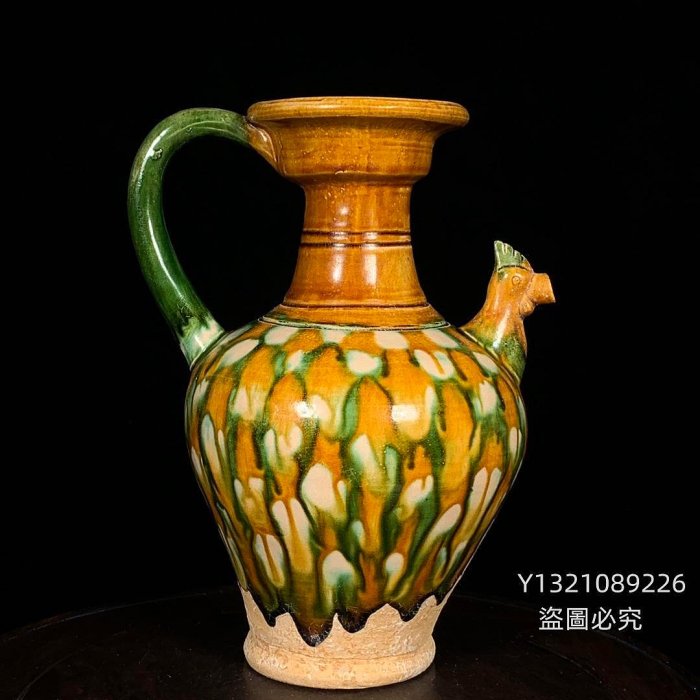 唐三彩鳳首執壺　陶芸　骨董品　古美術 唐三彩鳳首執壺 陶芸 骨董品 古美術 唐三彩鳳首執壺 陶芸 骨董品 古