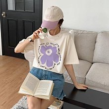 正韓花朵寬鬆上衣