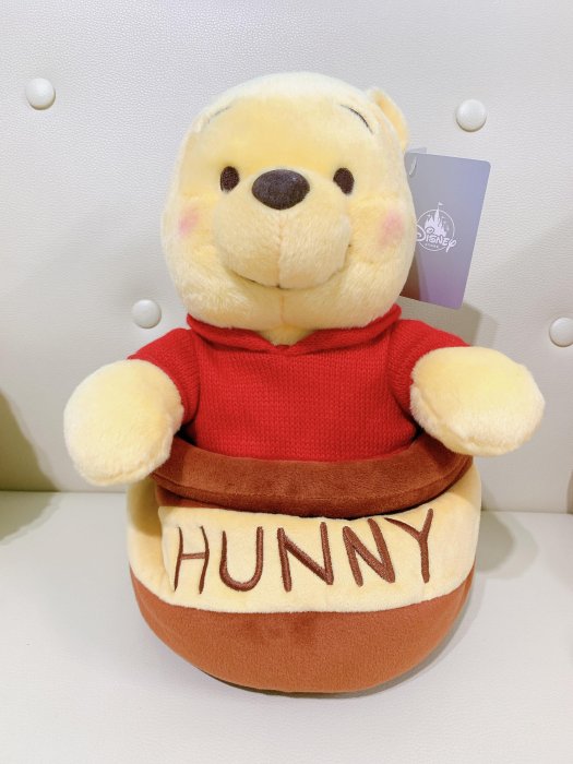 🍯Ru說．日本帶回 東京迪士尼 正版 Disney小熊維尼娃娃 蜂蜜罐維尼