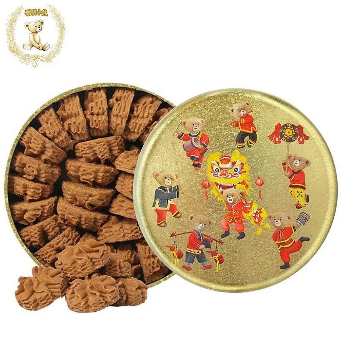 ＊日式雜貨館＊ 香港限定 珍妮曲奇小熊餅乾 jenny bakery香港必買伴手禮 2026最新包裝 金光閃閃系列 小熊餅乾