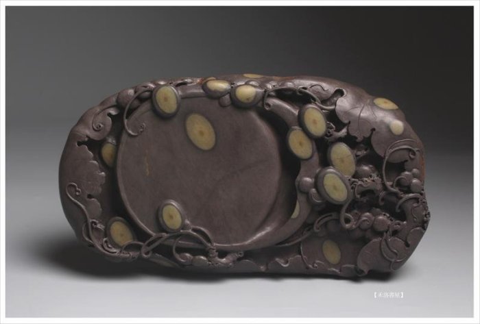 禾洛書屋】D.110 中國名硯(硯台)精品端硯老坑梅花坑《附收藏錦盒》石眼