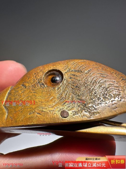 西洋古董黃銅水鳥造型信件夾/裝飾擺件20世紀中期精黃銅制作匠人手作