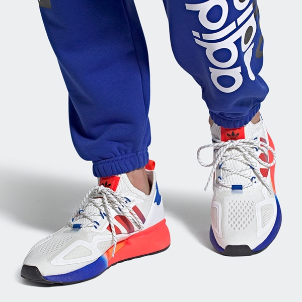 現貨】ADIDAS ZX 2K BOOST 男鞋慢跑休閒白藍橘【運動世界】FV9996