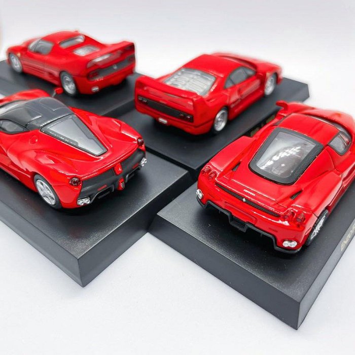 1/64 京商馬王合售Ferrari F40 F50 Enzo 紅絕版Kyosho 7-11
