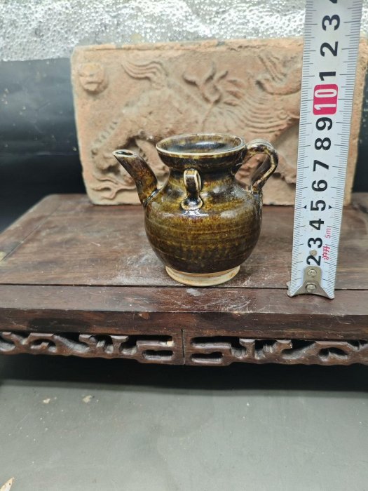遼から金時代 吉州窯水注 三系執壺 茶壺　酒器　水滴　水指(F-103) 嚴選宋瓷吉州窯執壺，古樸釉色光澤飽滿，文人雅仕推薦收藏，茶空間理想