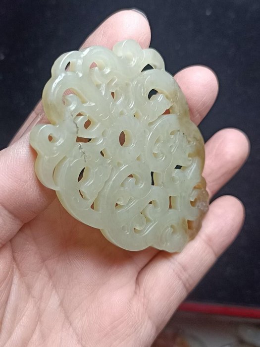 嚴選古玉龍鳳佩，和闐玉精工雕刻兩龍兩鳳纏綰美工細膩龍鳳呈祥好寓意