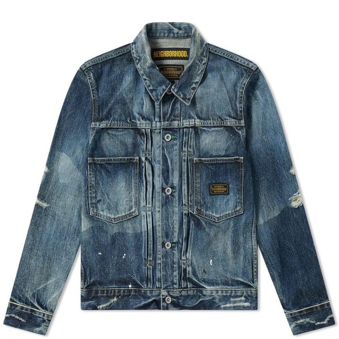 Neighborhood savage stockman jacket 19ss 刷色破壞牛仔外套單寧夾克