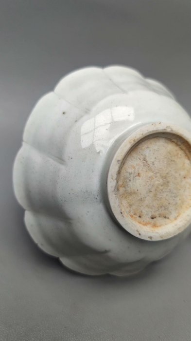 宋代影青葵口洗青白瓷花口碟南定窯小洗釉面極品惜不圓【二手】18352