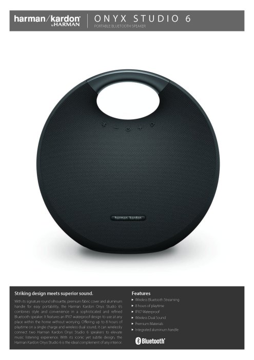 2020年式**harman kardon onyx studio 6 6代無線藍芽喇叭**三色可選