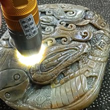 和田玉，青花籽料，八破圖《龍鳳呈祥》手把件！仿古手工雕刻，料子油潤