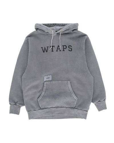 已售出*** WTAPS 19AW COLLEGE. DESIGN HOODED GRAY L 水洗全新正品