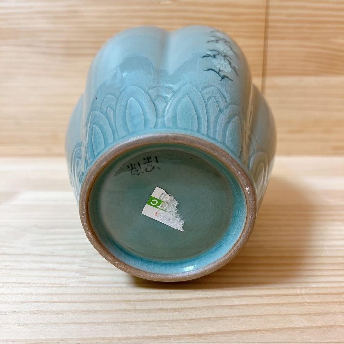 杉慶煥作　花瓶　深源陶窯　高麗青磁　青磁器　新品未使用 杉慶煥作花瓶深源陶窯高麗青磁青磁器新品未使用| Yahoo拍賣