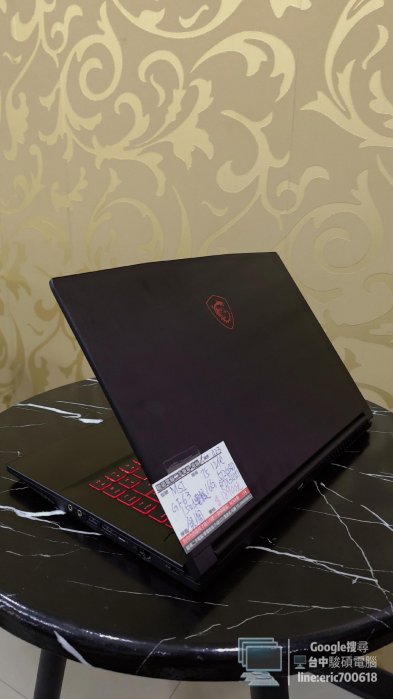 台中駿碩電腦門市 MSI #電競筆電 15吋 GF63 12UC I5-12450H 16G 512G RTX3050 #二手電腦 #筆電