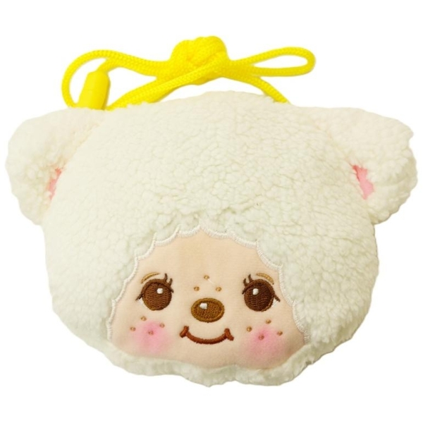【震撼精品百貨】monchhichi 夢奇奇~日本 夢奇奇拉鍊零錢包覆繩-綿羊*05360