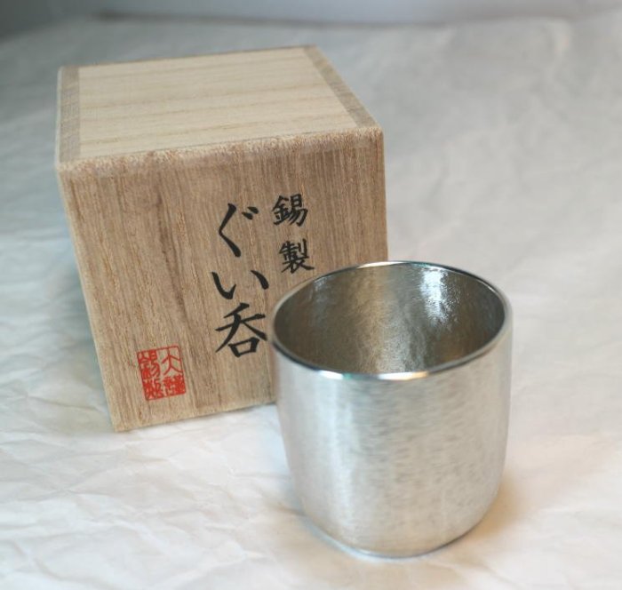 OSAKA SUZUKI~日本製造~大阪錫器~8-11~錫杯~gu-sia~純錫酒杯