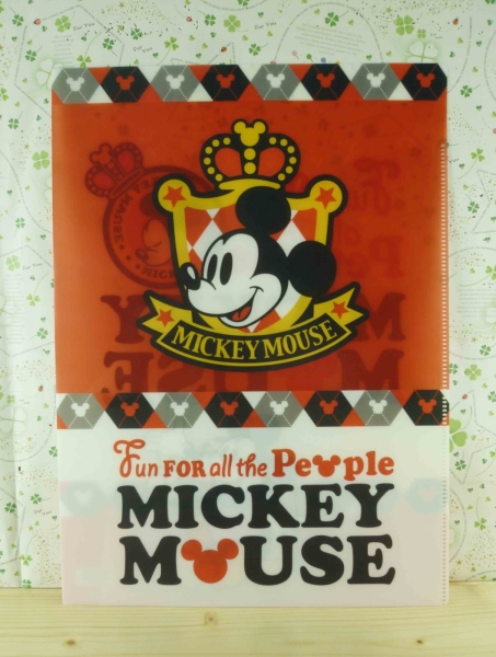 【震撼精品百貨】Micky Mouse 米奇/米妮 ~分類掀開夾-米奇大頭皇冠圖案