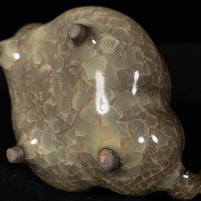 宋官窯冰裂紋雙耳爐，高5直徑13cm，200254 汝窯建窯官窯| Yahoo拍賣