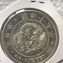 明治十九年大特年一圓銀幣前期198輪線少修補保真| Yahoo拍賣