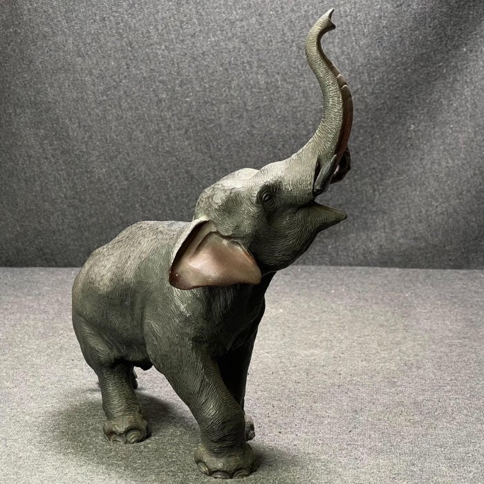 明治時期古銅金工龍置物，長13.5cm，重300克 明治時期古銅金工龍置物，長13.5cm，重300克 美術品