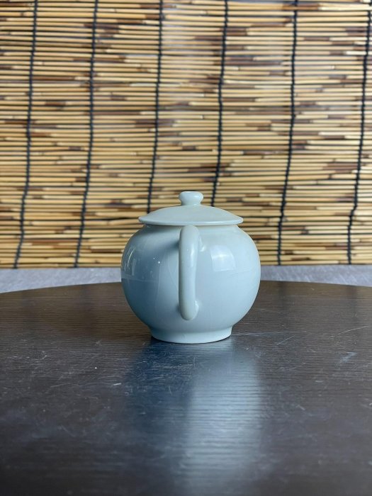 煎茶道具⭐︎茶入⭐︎茶壺 ⭐︎平安白鳳 日本X19374平安白鳳款白瓷開片茶壺，溫潤釉面搭配自然開片，古樸雅致