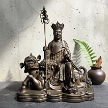 早期純銅大型神尊-獬豸地藏王#06（古董/收藏/銅爐/香爐/銅器/擺飾/珍藏