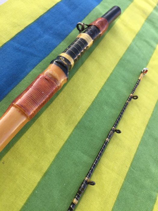 日本製和竿江戶川竹竿工藝名師手作168cm 近6尺並繼船竿筏竿竹竿