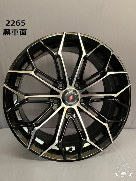 CR輪業 全新 北德文 2265 17吋鋁圈 黑車面 5X114 5X100 5X108