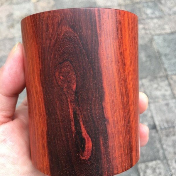 印度小葉檀木牛毛纹满金星筆筒底款乾隆年製 一元起標台灣人在廣州【藏珍閣】印度小葉紫檀拆房老木料筆筒摆件