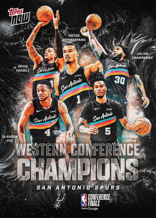 《預購》Victor Wembanyama漂亮率領球隊拿下西區冠軍經典時刻紀念卡2025-26 Topps Now Playoffs