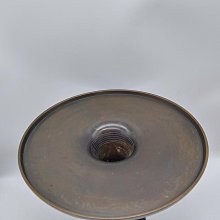 日本池坊花器唐銅花器高岡銅器池坊文字高：22cm 寬：25.5c 古玩收藏老