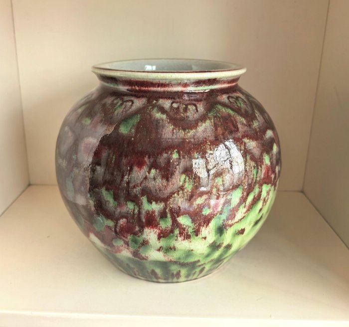 【未使用品】山崎光洋 京焼 清水焼 花瓶 均窯 深緑 美品 未使用品】山崎光洋 京焼 清水焼 花瓶 均窯 深緑 美品 2025年