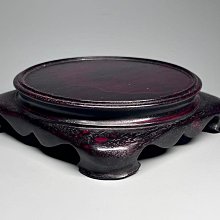 ④古美術唐木紫檀底座香爐台花台瓶座飾台木製素工