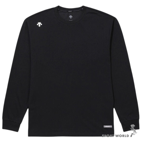 Descente 迪桑特長袖上衣男裝寬鬆版型黑【運動世界】SQ323UTL71-BLK0