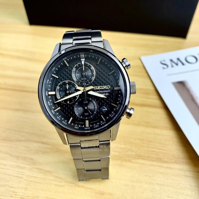 SEIKO SSB391P1 精工輕量鈦金屬三環計時男錶8T67-00N0D 公司貨| Yahoo拍賣