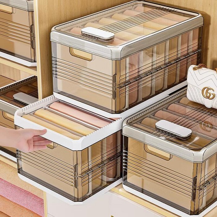 【熱品】無印良品衣櫃收納分層神器褲子筐家用換季衣服牛仔褲分格整理