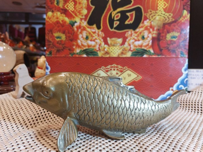銅　魚置物 CLYB Garden Couple Fish Antique Copper Fish Garden Statues, Set of
