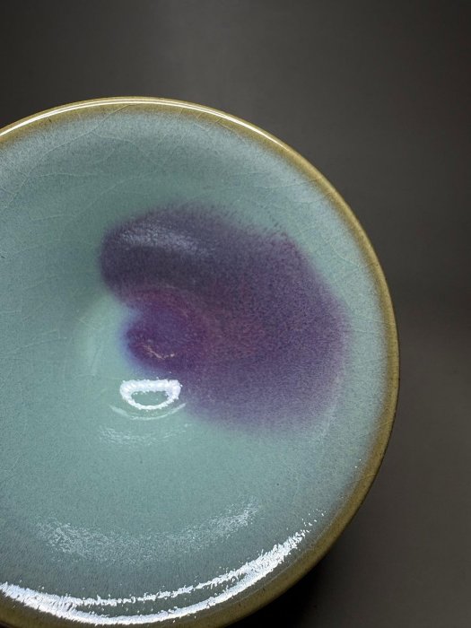 宋代鈞窯斗笠盞泡泡盞宋代鈞窯茶盞鈞瓷泡泡盞鈞瓷茶碗舊藏宋天藍釉鈞窯
