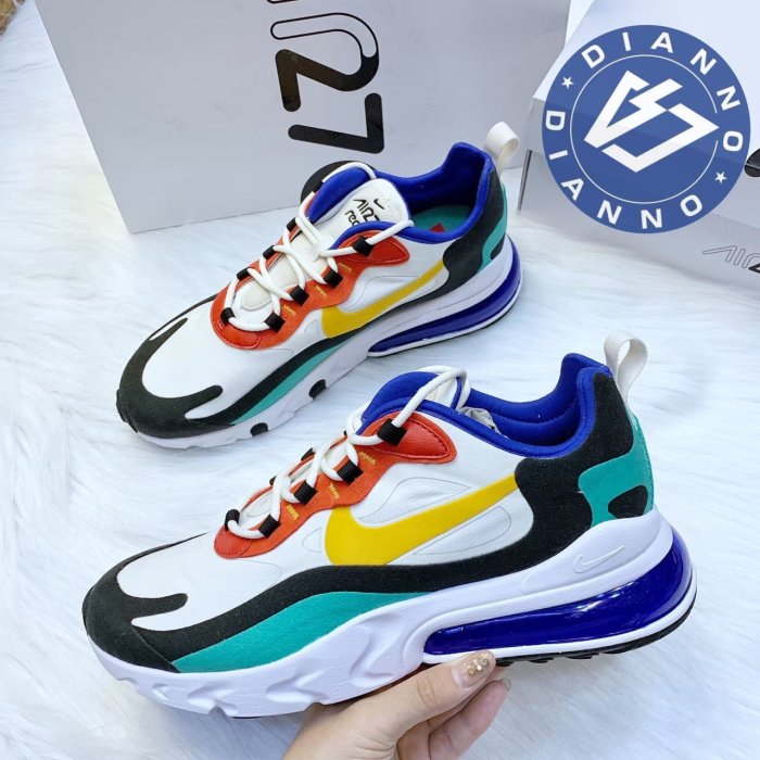 帝安諾-實體店面Nike Air Max 270 React 雲朵棉花糖AO4971-002 黃綠紅