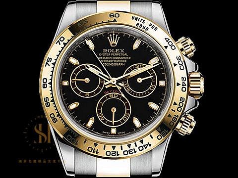 【鴻昇名錶】ROLEX 勞力士 DAYTONA 宇宙計時型 迪通拿 116503 半金 黑色面盤 2017保單 AG957