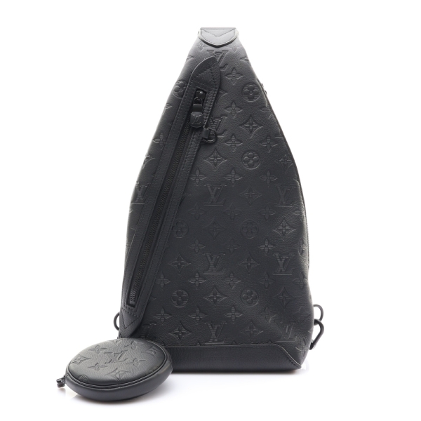 LOUIS VUITTON LV 路易威登 Duo Slingbag 胸包 黑色 原花壓紋牛皮 M21890 【二手名牌BRAND OFF】
