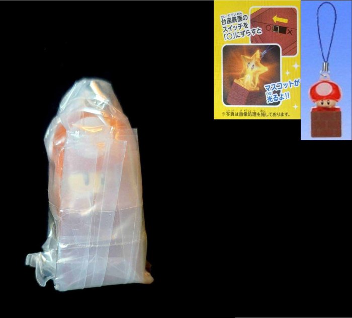 BOX-C ： 超級蘑菇 磚塊 超級瑪利歐 SUPER MARIO LIGHT 發光吊飾 扭蛋 富貴玩具店