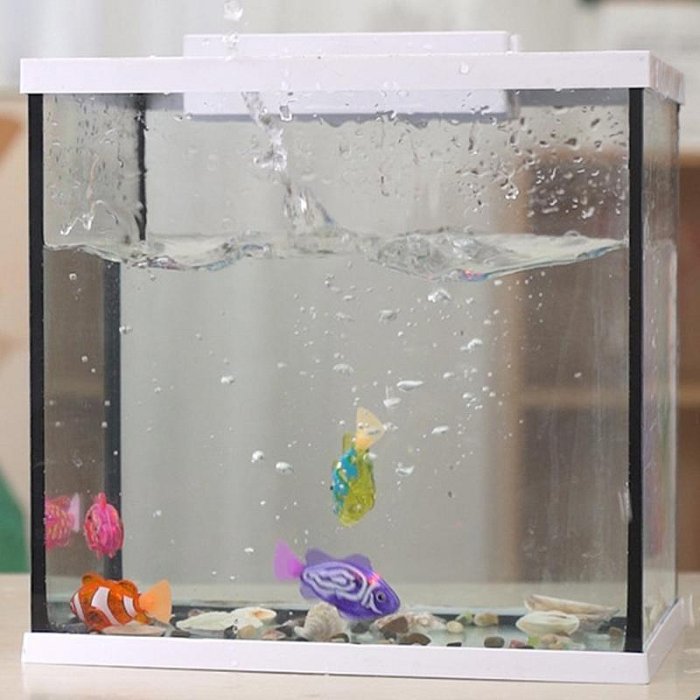 【珍愛頌】LA028 LED 電子竉物魚 燈光感應 機器寵物魚 游泳魚 電動魚 小醜魚 發光搖擺魚 洗澡戲水 寵物玩具