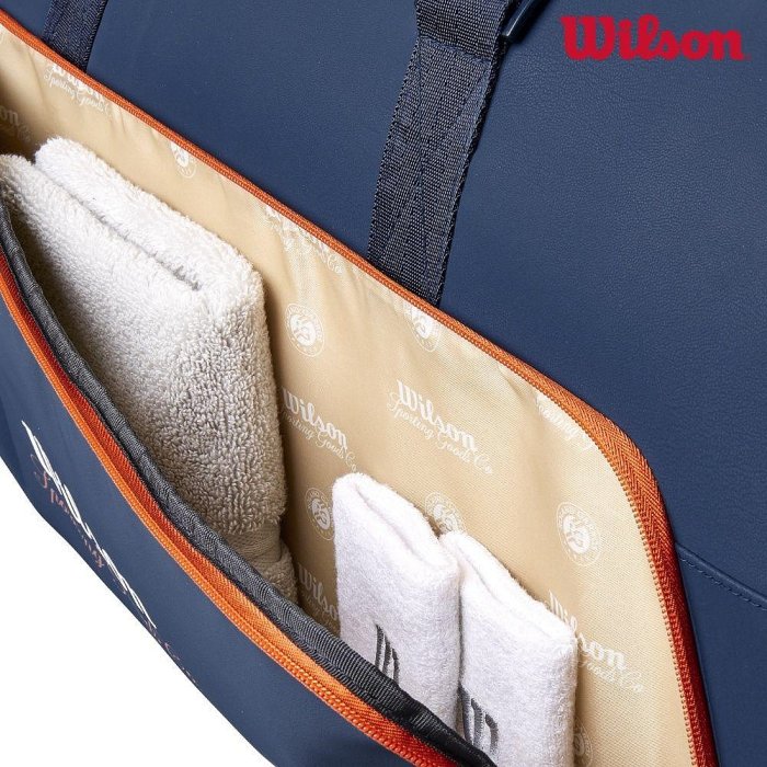 【曼森體育】Wilson ROLAND GARROS 2026 LARGE DUFFEL 圓筒包 海軍藍 法網系列